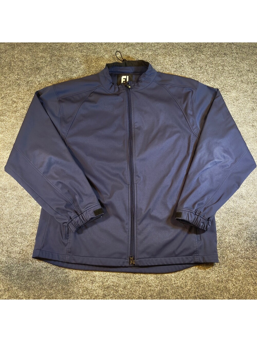 FootJoy FJ Mens Large Navy Blue Full Zip Golf Wind Jacket Outerwear L